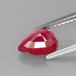 1,62 ctw natürlicher roter Rubin, Birnenform, VS-SI