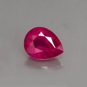 1,61 ctw natürlicher roter Rubin, Birnenform, VS-SI