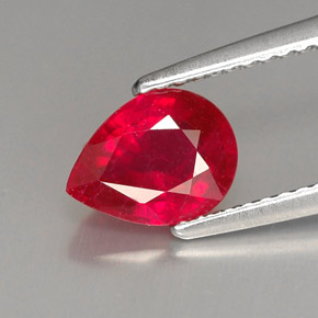 1,51 ctw natürlicher roter Rubin, Birnenform, VS-SI