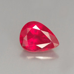 1,37 ctw natürlicher roter Rubin, Birnenform, VS-SI