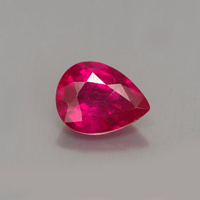 1,31 ctw natürlicher roter Rubin, Birnenform, VS-SI