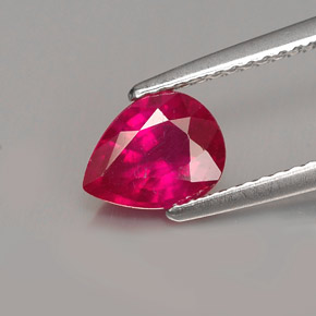 1,31 ctw natürlicher roter Rubin, Birnenform, VS-SI