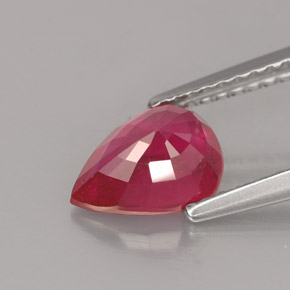 1,54 ctw natürlicher roter Rubin, Birnenform, VS-SI