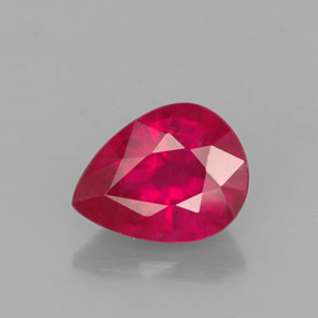1,59 ctw natürlicher roter Rubin, Birnenform, VS-SI
