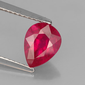 1,59 ctw natürlicher roter Rubin, Birnenform, VS-SI