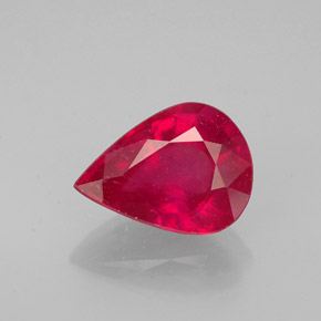 1,91 ctw natürlicher roter Rubin, Birnenform, VS-SI