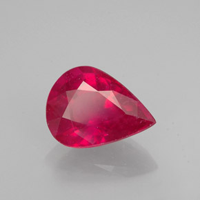 1,91 ctw natürlicher roter Rubin, Birnenform, VS-SI