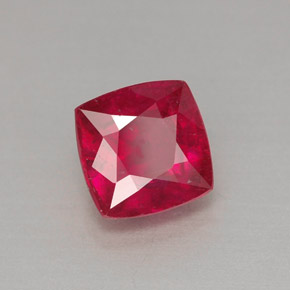 1,72 ctw natürlicher roter Rubin, Kissenschliff, VS-SI