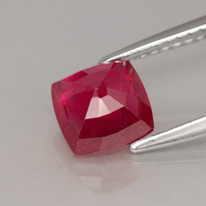 1,72 ctw natürlicher roter Rubin, Kissenschliff, VS-SI