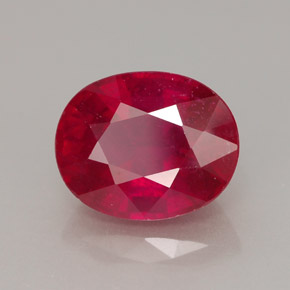 4,10 ctw natürlicher roter Rubin, Oval Schliff, VS-SI