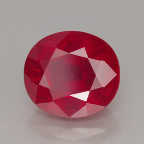 3,68 ctw natürlicher roter Rubin, Oval Schliff, VS-SI