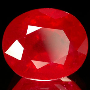 4,56 ctw natürlicher roter Rubin, Oval Schliff, SI