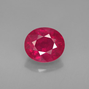 1,80 ctw natürlicher roter Rubin, Oval Schliff, VS-SI
