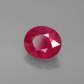 1,80 ctw natürlicher roter Rubin, Oval Schliff, VS-SI