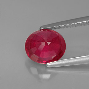 1,80 ctw natürlicher roter Rubin, Oval Schliff, VS-SI