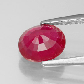 1,86 ctw natürlicher roter Rubin, Oval Schliff, VS-SI