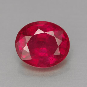 1,60 ctw natürlicher roter Rubin, Oval Schliff, VS-SI