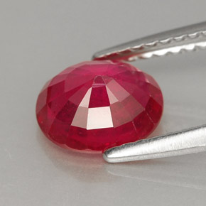 1,60 ctw natürlicher roter Rubin, Oval Schliff, VS-SI