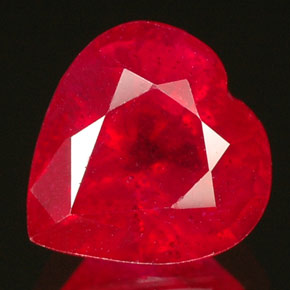 1,69 ctw natürlicher roter Rubin, Herzform, VS-SI