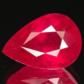 4,40 ctw natürlicher roter Rubin, Birnenform, VS-SI
