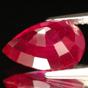 4,40 ctw natürlicher roter Rubin, Birnenform, VS-SI