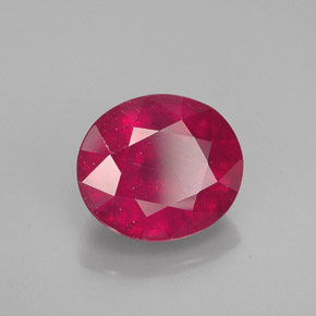 3,27 ctw natürlicher roter Rubin, Oval Schliff, VS-SI
