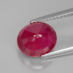 3,27 ctw natürlicher roter Rubin, Oval Schliff, VS-SI