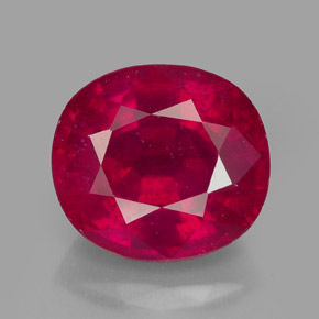 3,30 ctw natürlicher roter Rubin, Oval Schliff, VS-SI