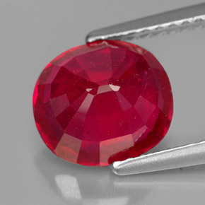 3,30 ctw natürlicher roter Rubin, Oval Schliff, VS-SI