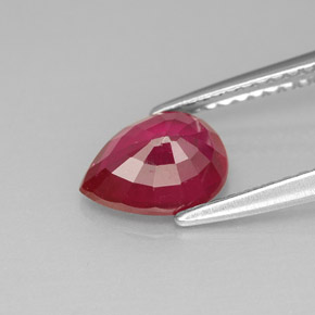 1,47 ctw natürlicher roter Rubin, Birnenform, VS-SI