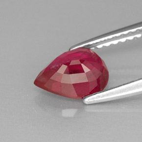 1,51 ctw natürlicher roter Rubin, Birnenform, VS-SI