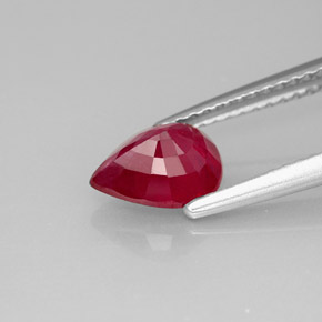 1,48 ctw natürlicher roter Rubin, Birnenform, VS-SI