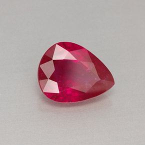 1,29 ctw natürlicher roter Rubin, Birnenform, VS-SI