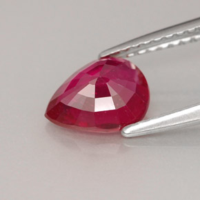 1,29 ctw natürlicher roter Rubin, Birnenform, VS-SI