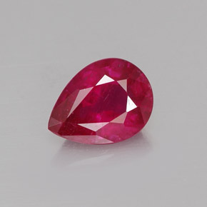 1,48 ctw natürlicher roter Rubin, Birnenform, VS-SI