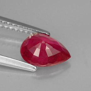 1,36 ctw natürlicher roter Rubin, Birnenform, VS-SI