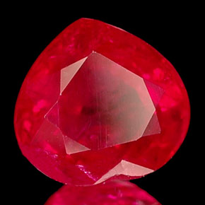 1,26 ctw natürlicher roter Rubin, Herzform, VS-SI