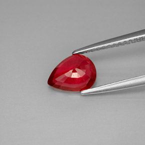 1,26 ctw natürlicher roter Rubin, Birnenform, VS-SI