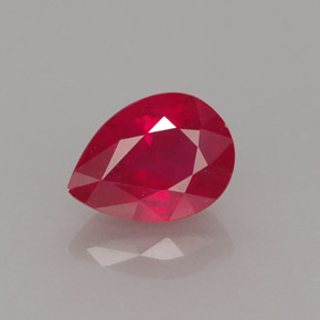 1,13 ctw natürlicher roter Rubin, Birnenform, VS-SI