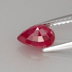 1,13 ctw natürlicher roter Rubin, Birnenform, VS-SI