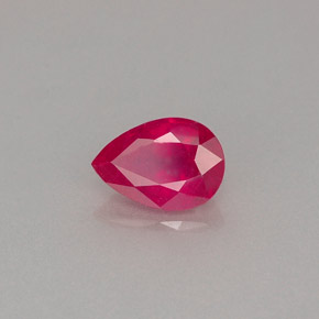0,98 ctw natürlicher roter Rubin, Birnenform, VS-SI