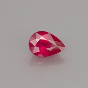 1,06 ctw natürlicher roter Rubin, Birnenform, VS-SI
