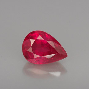 1,04 ctw natürlicher roter Rubin, Birnenform, VS-SI