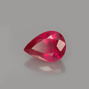 1,04 ctw natürlicher roter Rubin, Birnenform, VS-SI