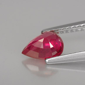 1,04 ctw natürlicher roter Rubin, Birnenform, VS-SI
