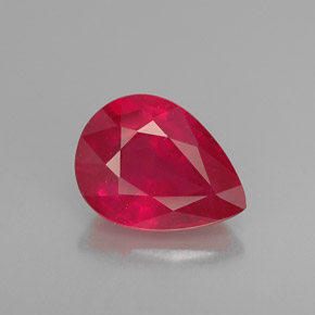 1,31 ctw natürlicher roter Rubin, Birnenform, VS-SI