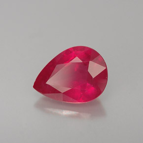 1,31 ctw natürlicher roter Rubin, Birnenform, VS-SI