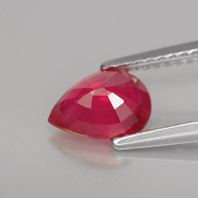 1,31 ctw natürlicher roter Rubin, Birnenform, VS-SI
