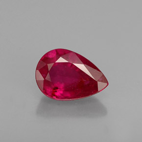 1,05 ctw natürlicher roter Rubin, Birnenform, VS-SI