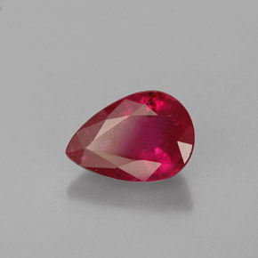 1,05 ctw natürlicher roter Rubin, Birnenform, VS-SI